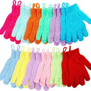 24 Pieces Exfoliating Bath Gloves,